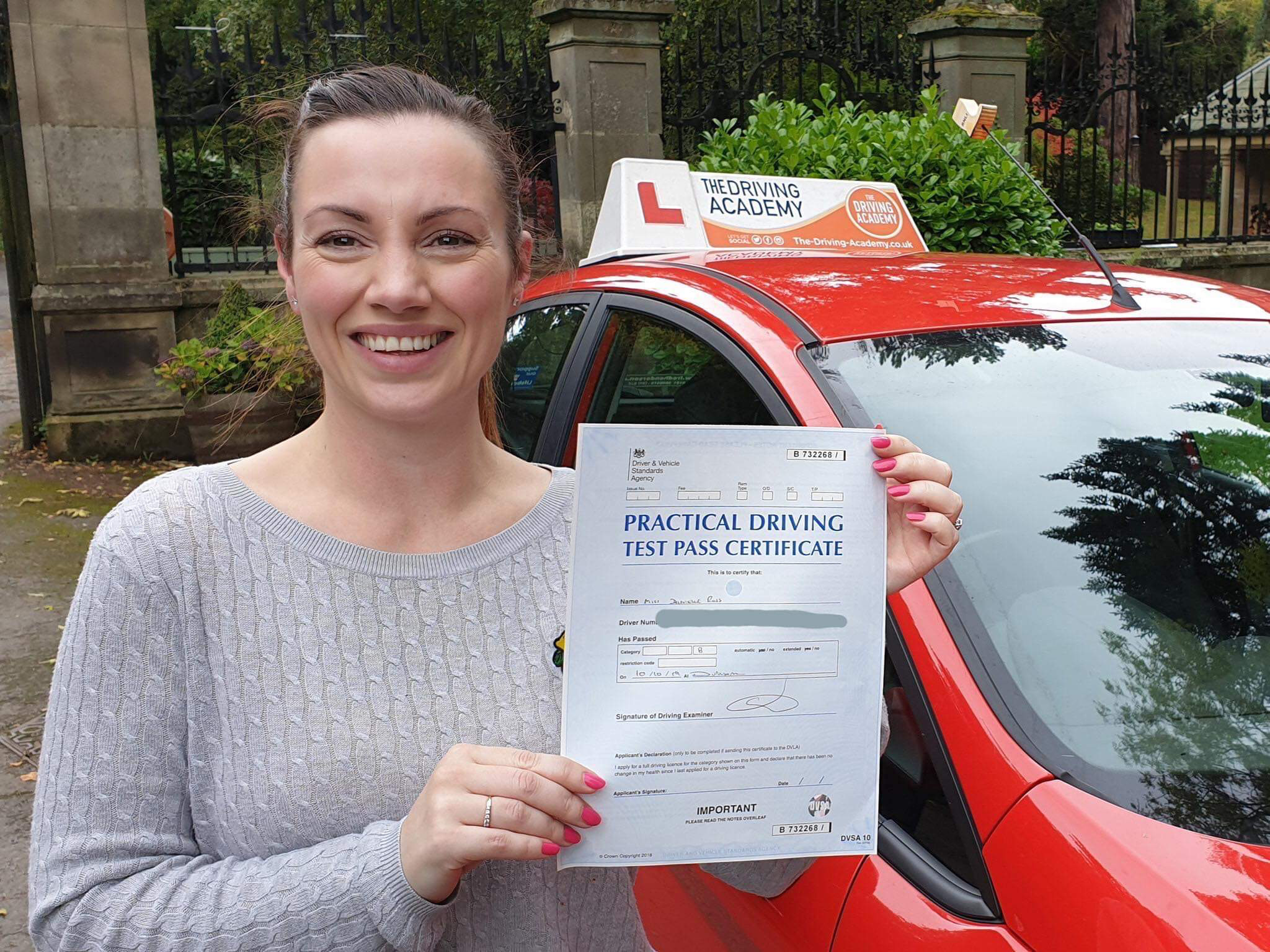Danielle Douthwaite Passing her driving test in Durham with The-Driving-Academy